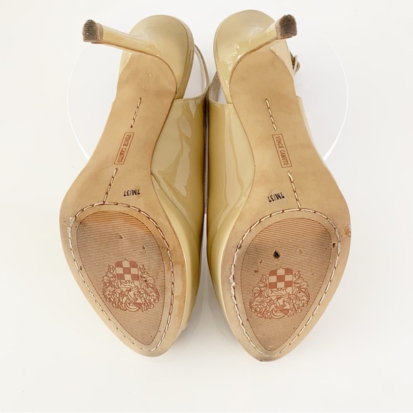 Vince Camuto Slingback Patent Leather High Heel Platform Size 7M - Picture 10 of 12